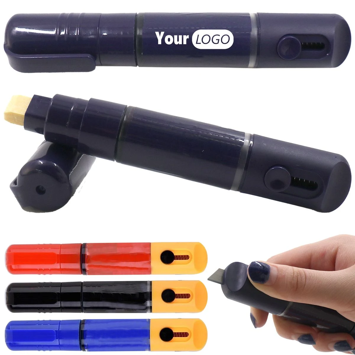 Double Headed Marker Pen With Small Knife 1