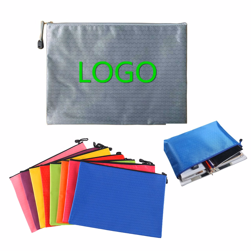 A5 Oxford Cloth Document Bag with Zipper/Pencil Pouch