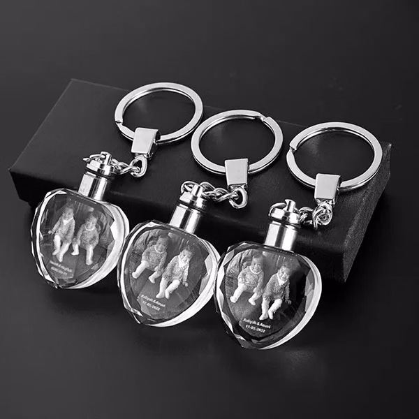Crystal Heart Shaped Keychain
