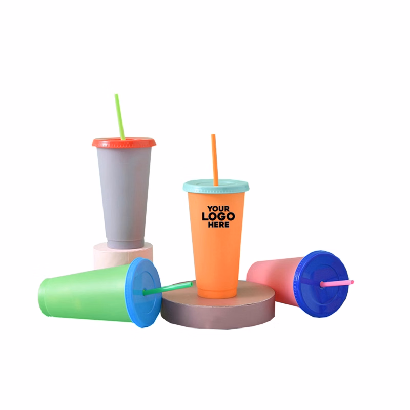 24 oz. Color Changing Cup w/ Lid & Straw