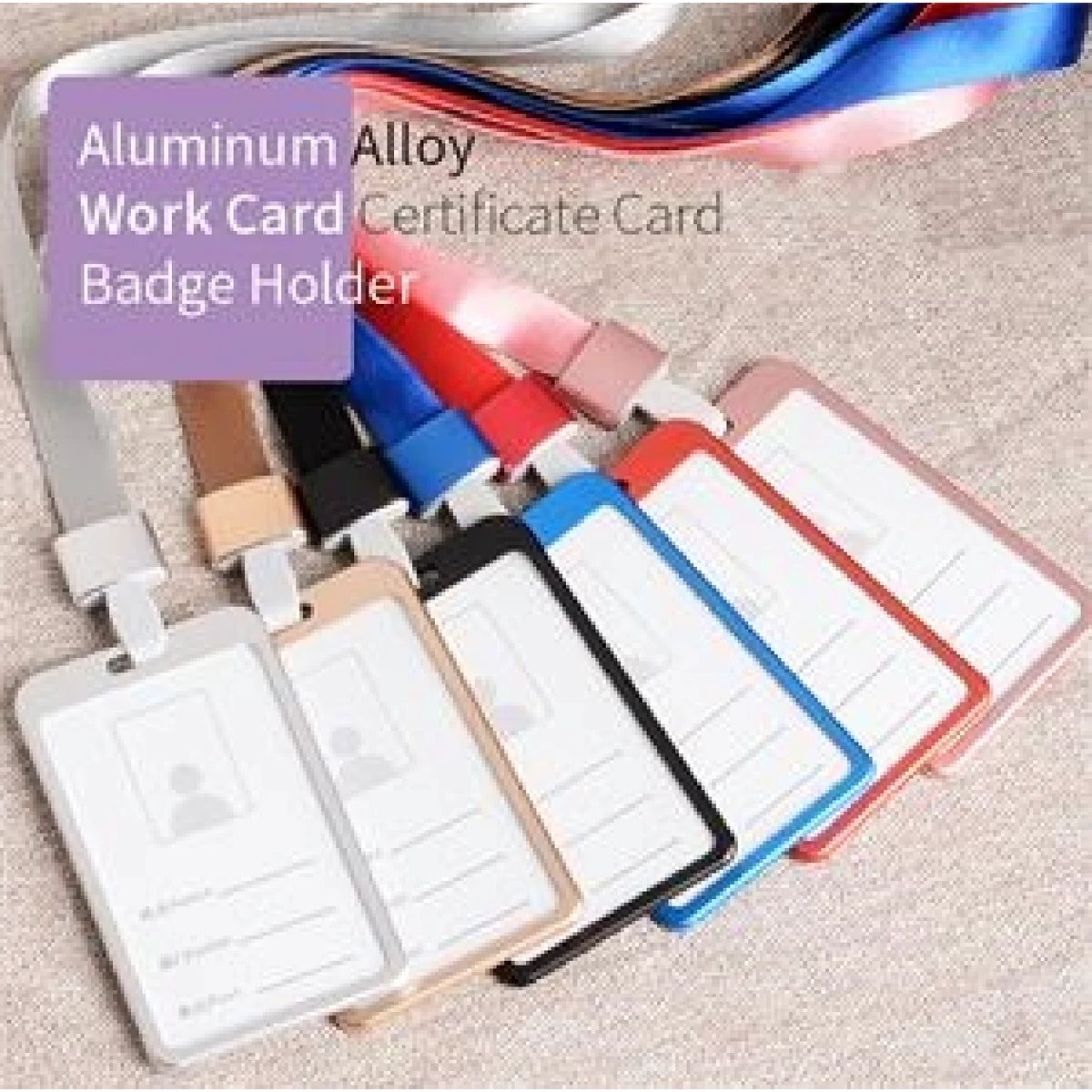 Aluminum Alloy Work MetalCertificate Card Badge Holder 1