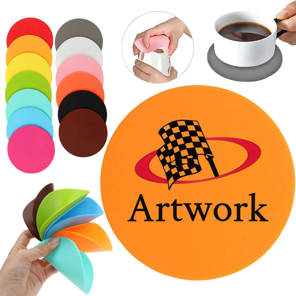 Non Slip Heat Insulation Silicone Coaster 1