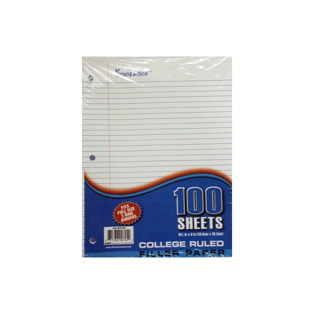 College Ruled Filler Paper - 100 Sheets 1