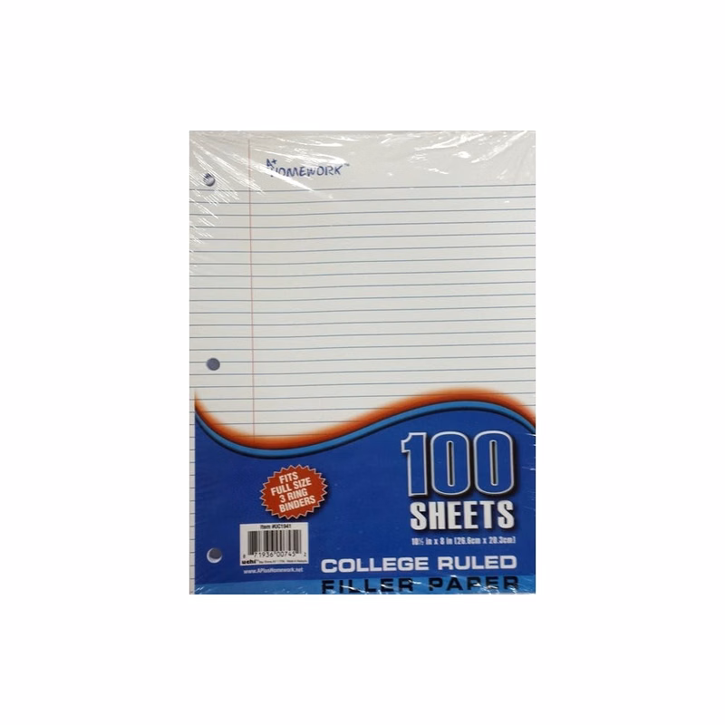 College Ruled Filler Paper - 100 Sheets