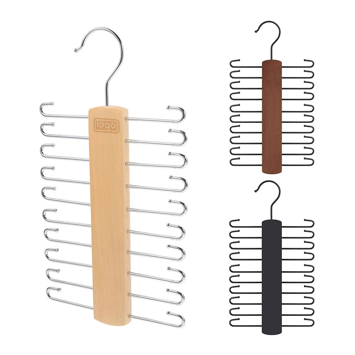 Solid Wood Multi-Functional Hanger 1
