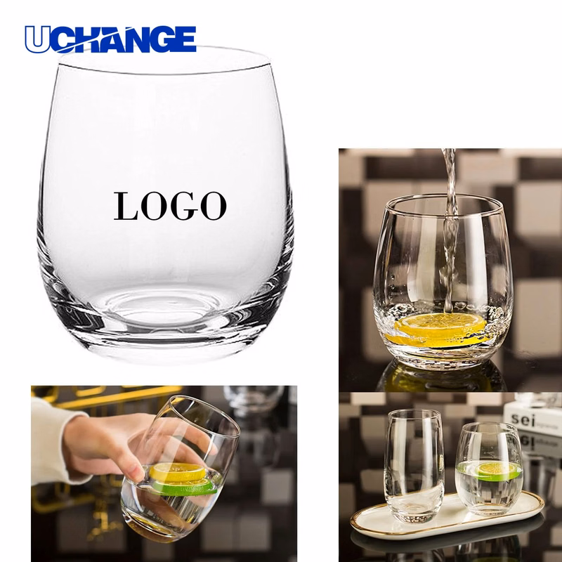 Eggshell Type Stemless Wine Glass Container