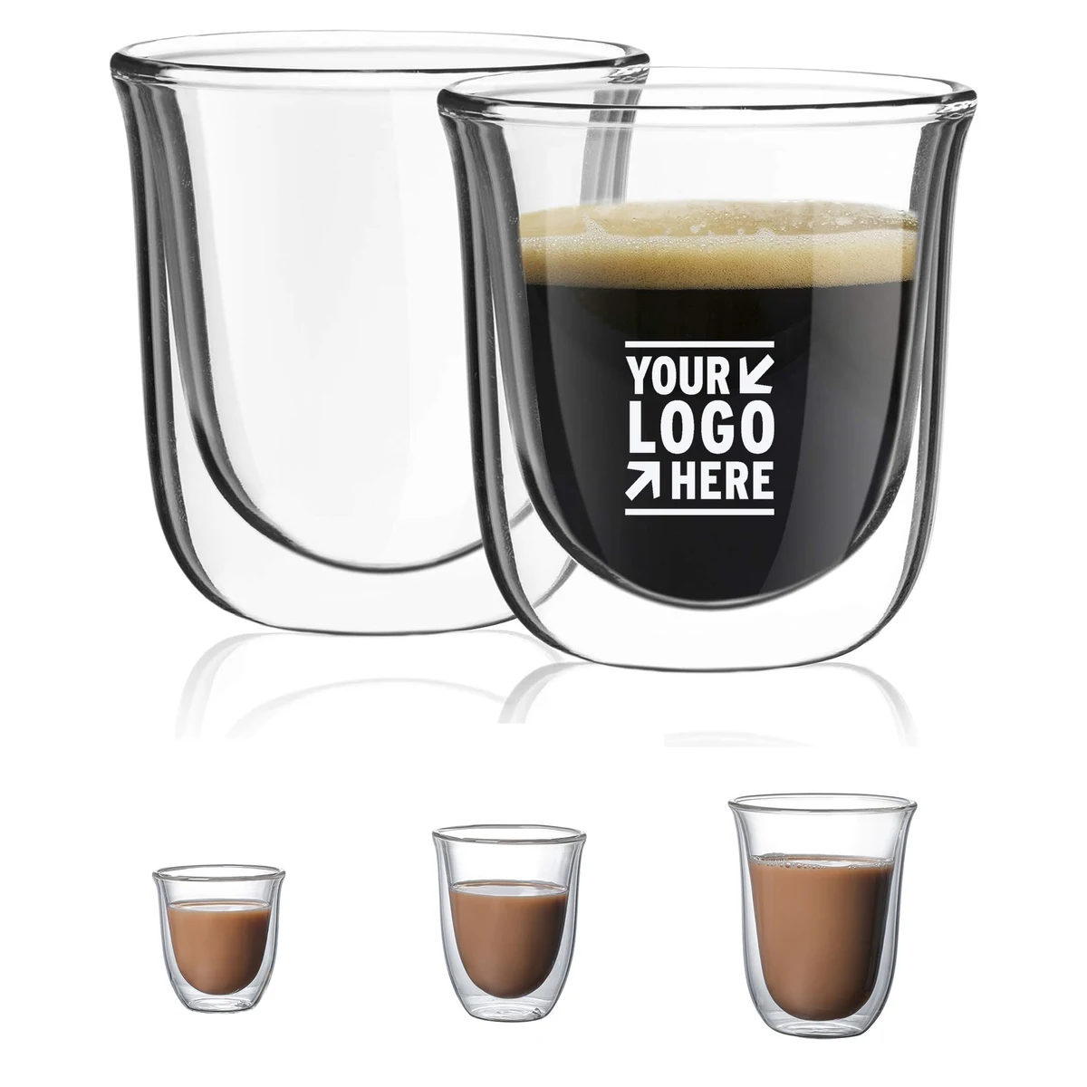 2-Ounces Insulated Microwave Safe Double Walled Espresso Glasses Espresso Cup 1