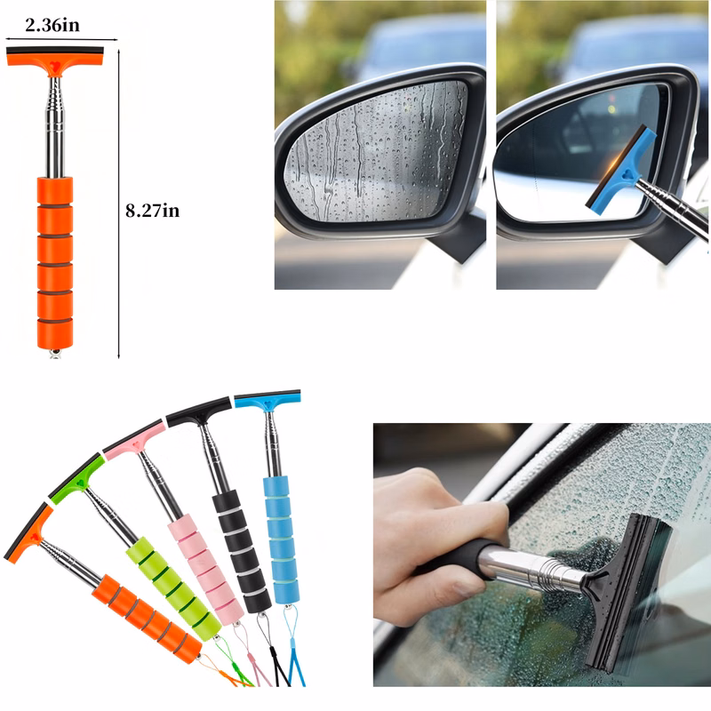 Telescopic Stainless Steel Car Rearview Mirror Wiper