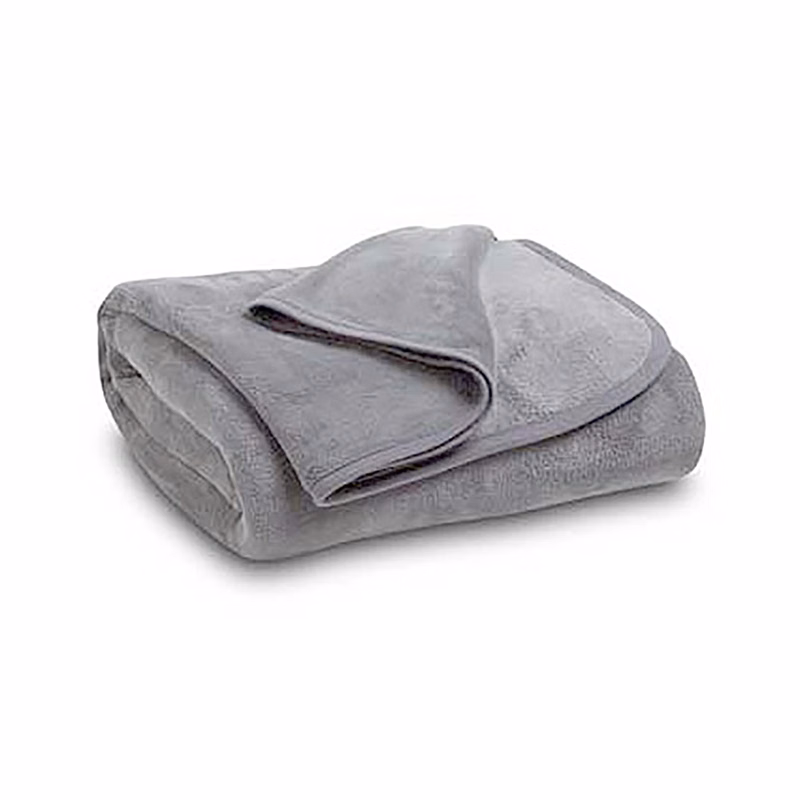 Grey Coral Fleece Throw Blanket
