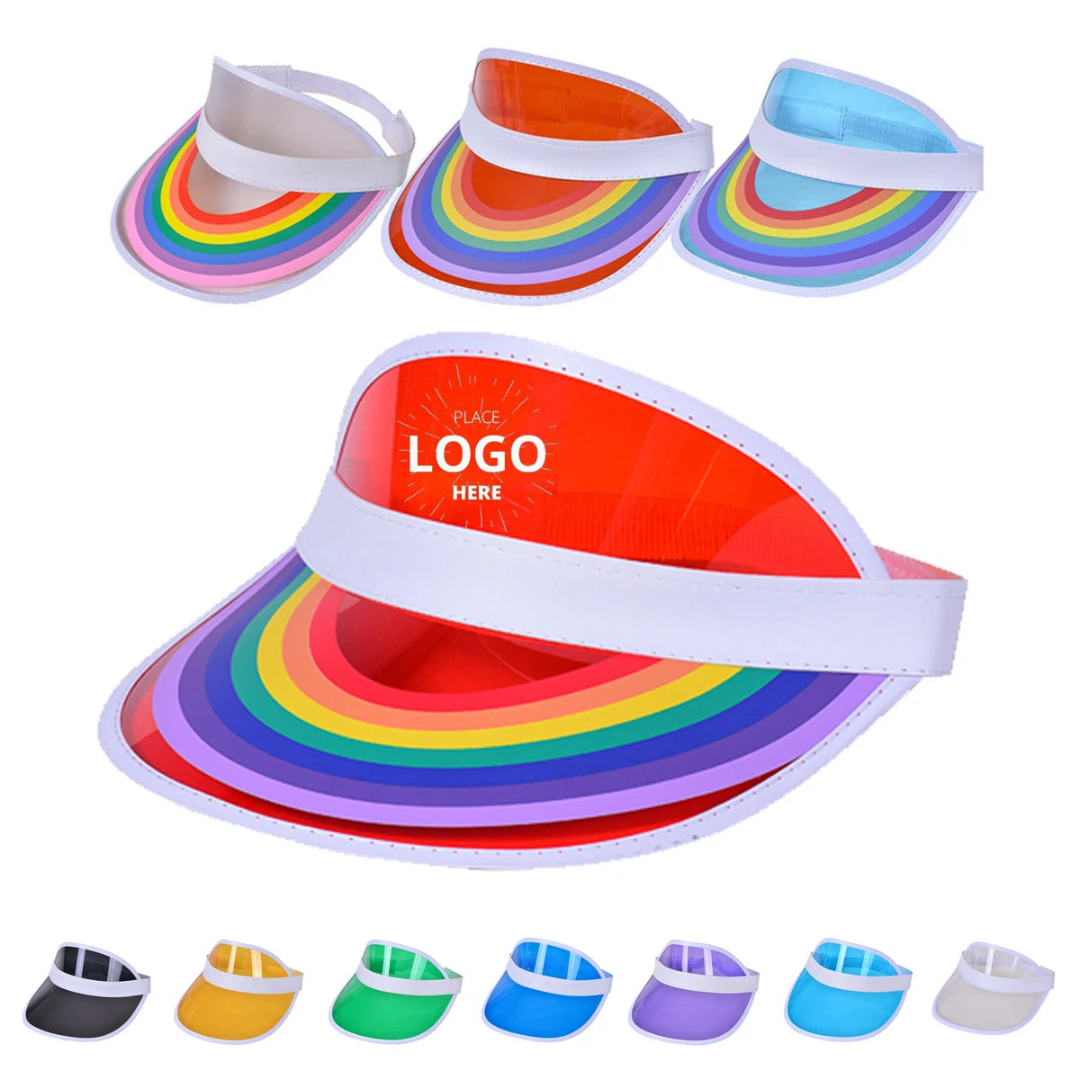 UV Protection Transparent PVC Sun Visor Hat Cap 1