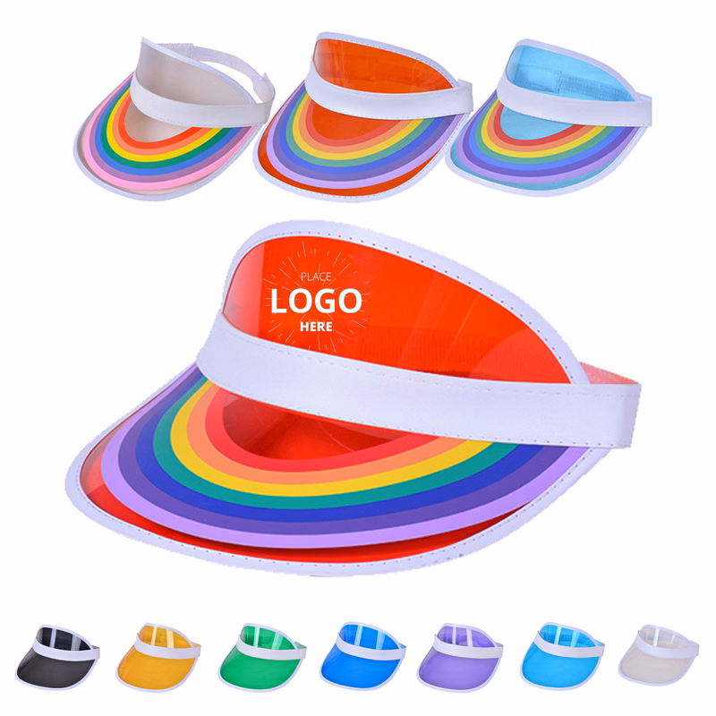 UV Protection Transparent PVC Sun Visor Hat Cap