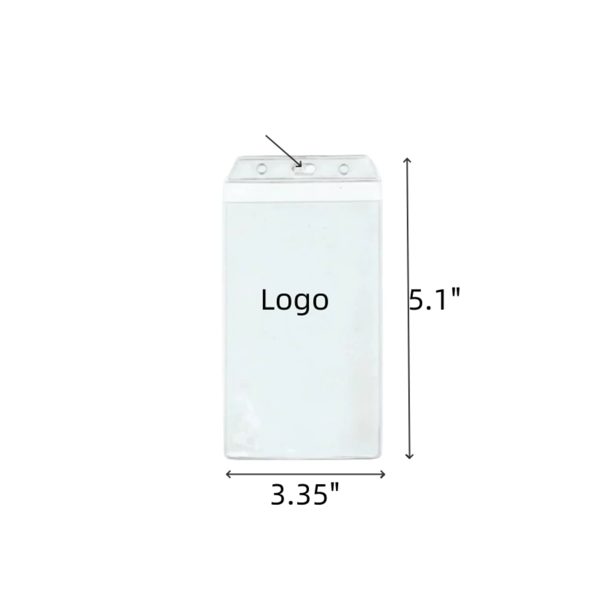 3.35" x 5.12" (V) Vertical Clear Vinyl Badge Holder 1