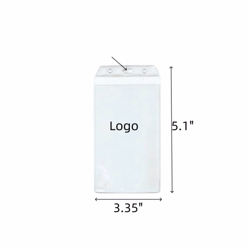 3.35" x 5.12" (V) Vertical Clear Vinyl Badge Holder