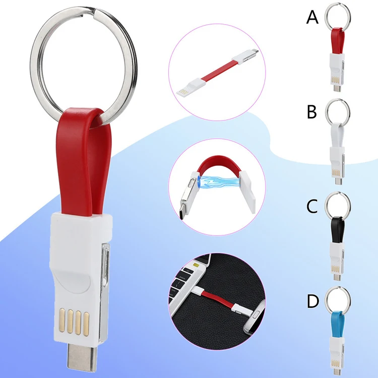 Keychain With 2 in-1 Charging cable 1