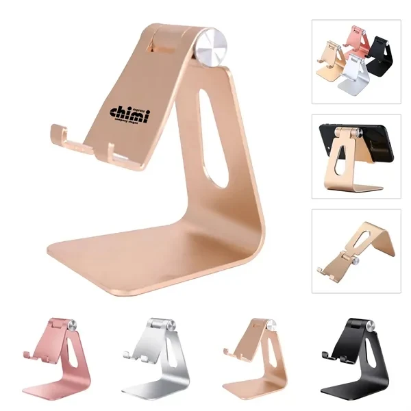 Custom Foldable Aluminum Phone Stand with 360 Rotation — Desktop Tech Giveaway 1