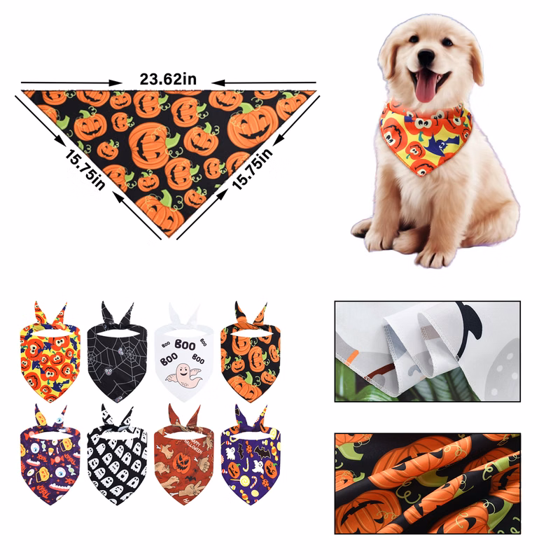Printed Pet Triangle Bandana Halloween Accessory