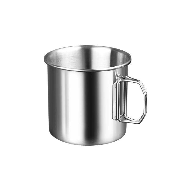Aluminium Alloy Camping Coffee Mug with Foldable Handle 1