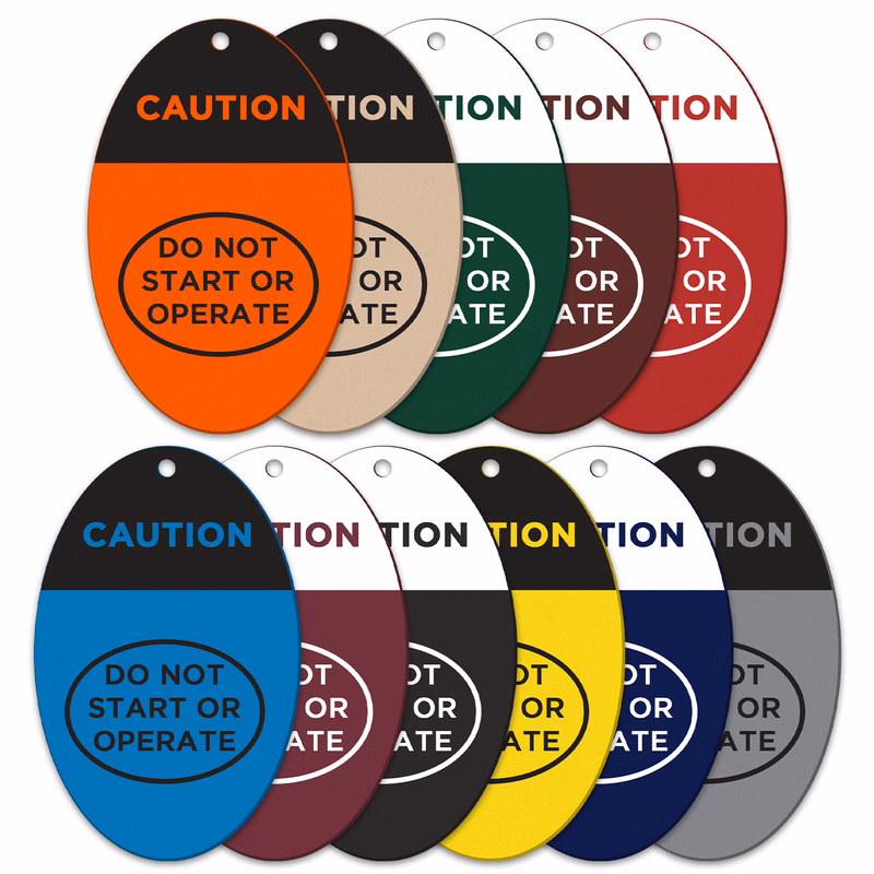 Coloured Polyethylene Plastic Tag (7.1 to 16 sq/in) screen-printed