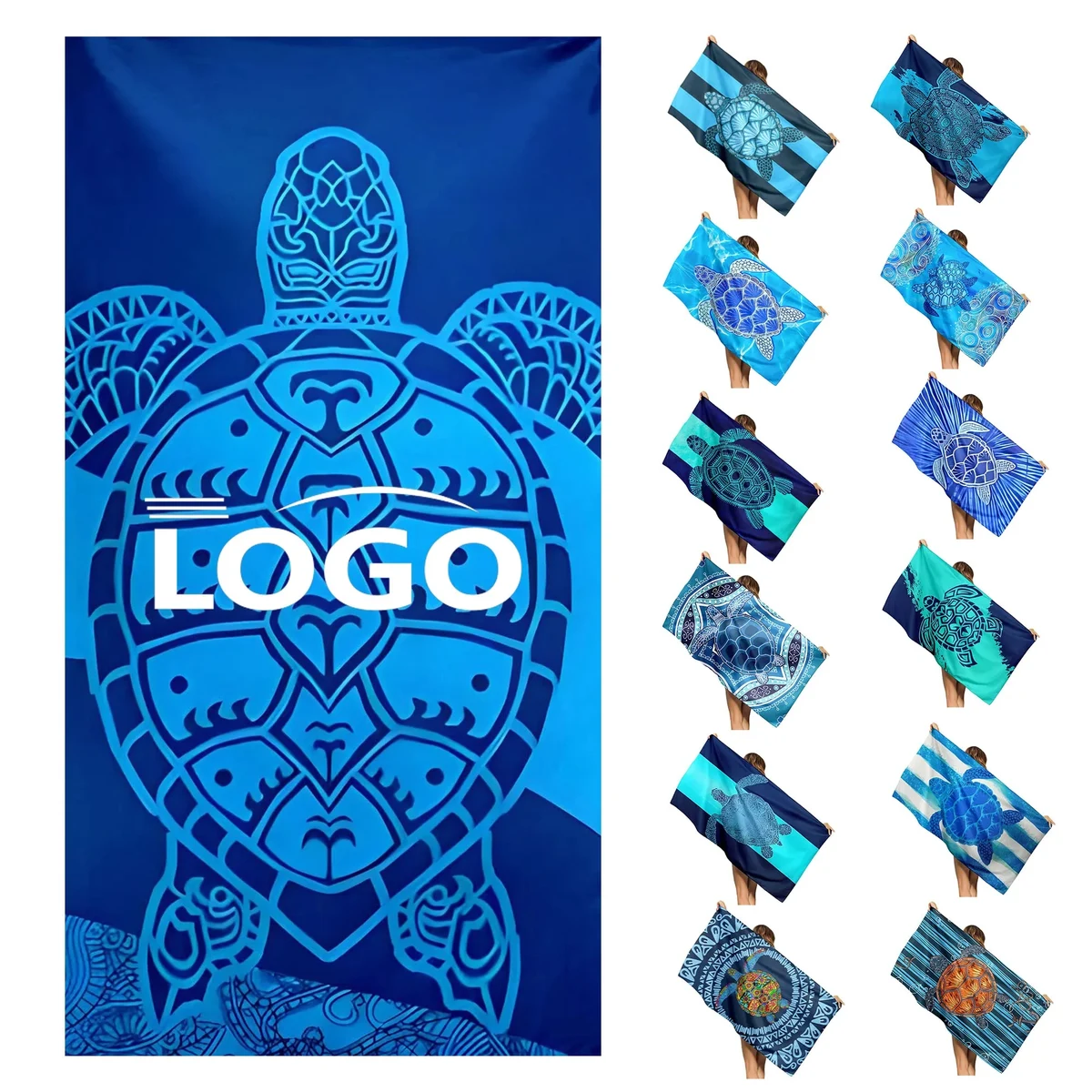 Premium Microfiber, 30 x 60, Mid-Weight, Color Beach Towel 1
