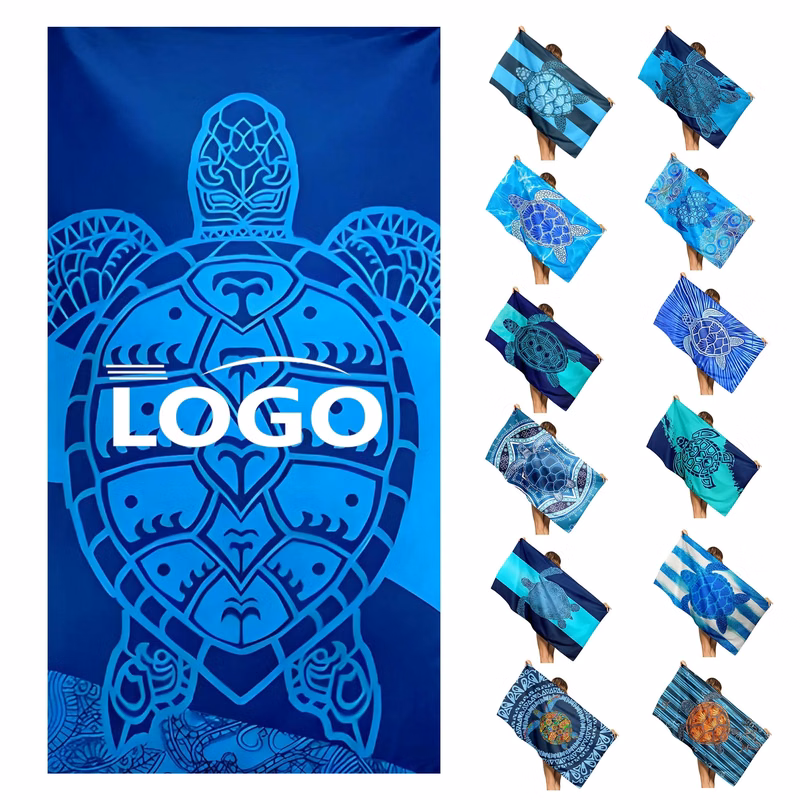 Premium Microfiber, 30 x 60, Mid-Weight, Color Beach Towel