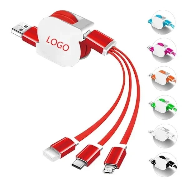 3-In-1 Lanyard Cell Phone Charging Cable W/Type-C Adapter 1