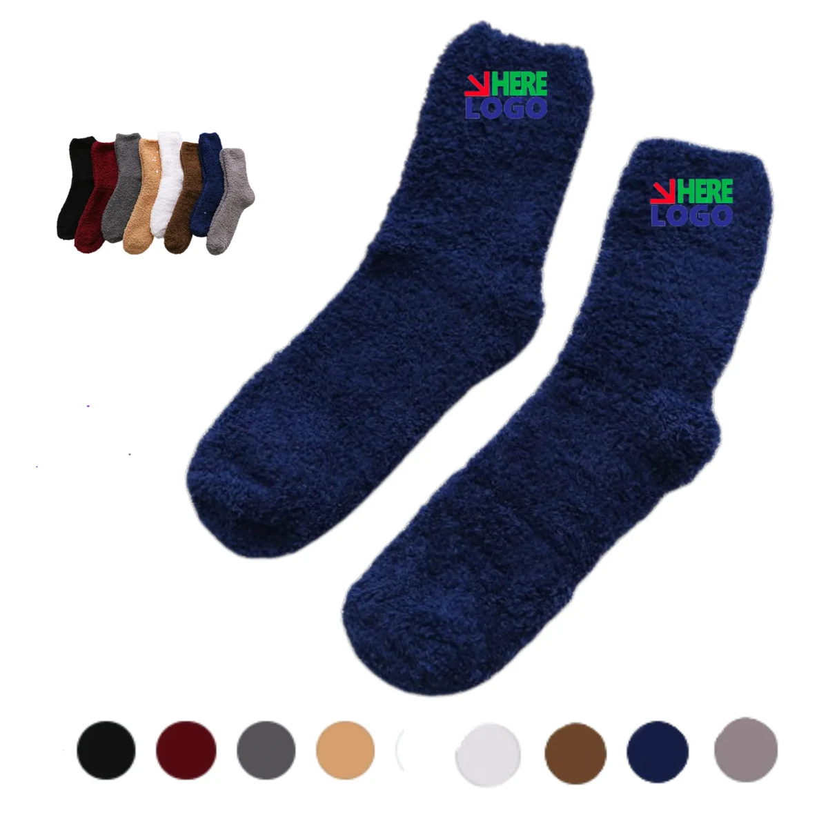 Winter Custom Fuzzy Feet Socks 1