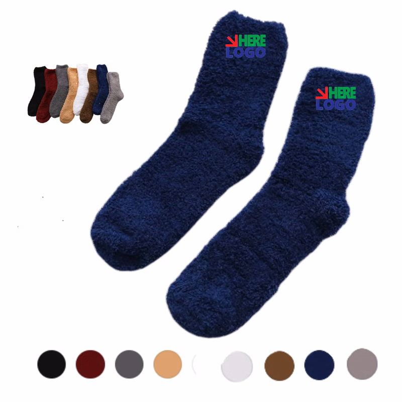 Winter Custom Fuzzy Feet Socks