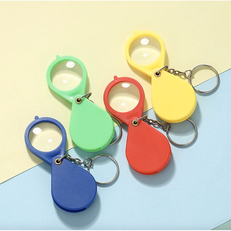 Custom Mini Folding Magnifier Keychain