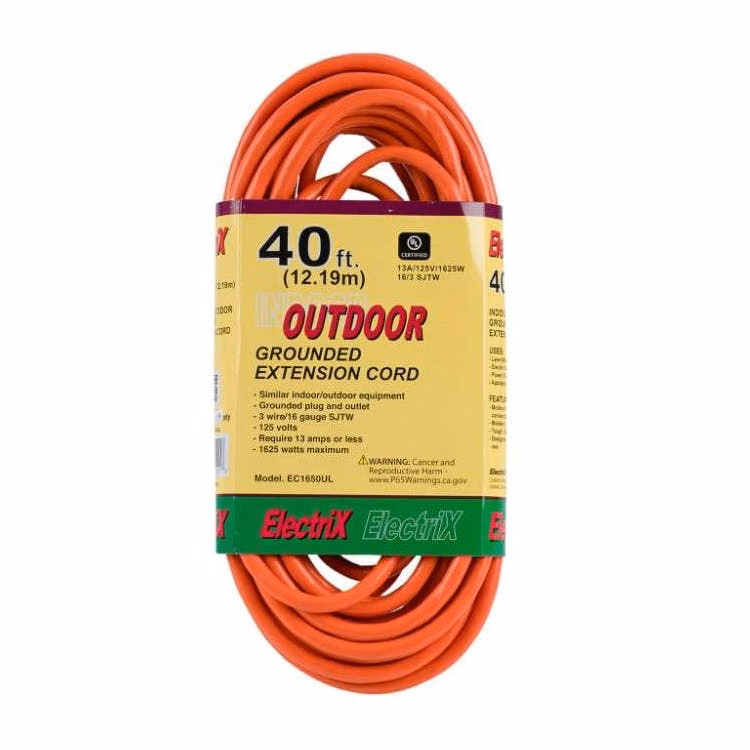 Indoor and Outdoor Extension Cord Orange - 40'
