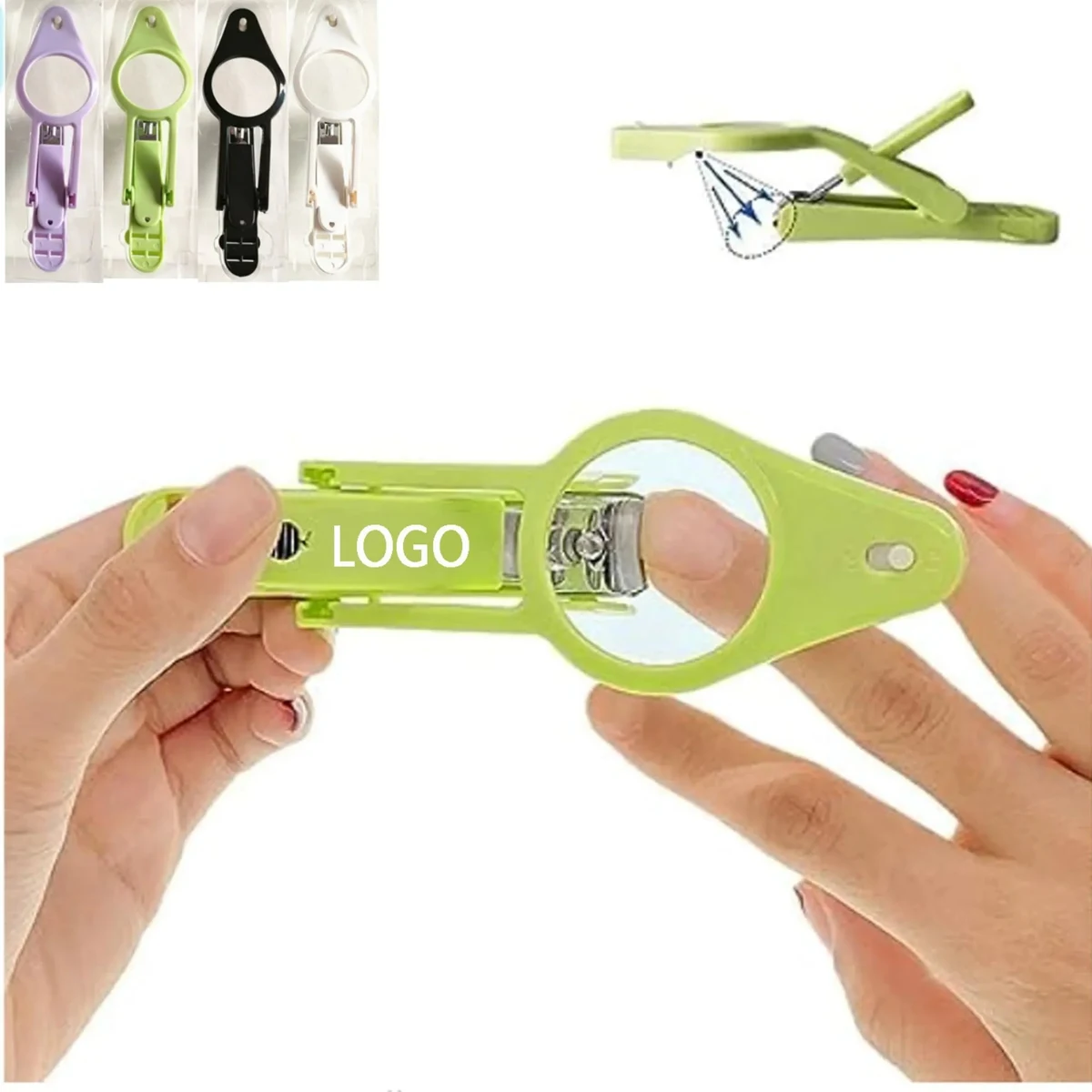 Nail Clipper with Magnifying Glass and LED Light 1