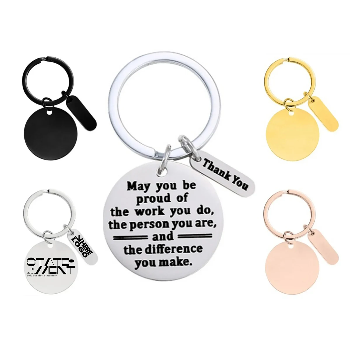 Custom Round Metal Keychain With Logo For Gifts 1