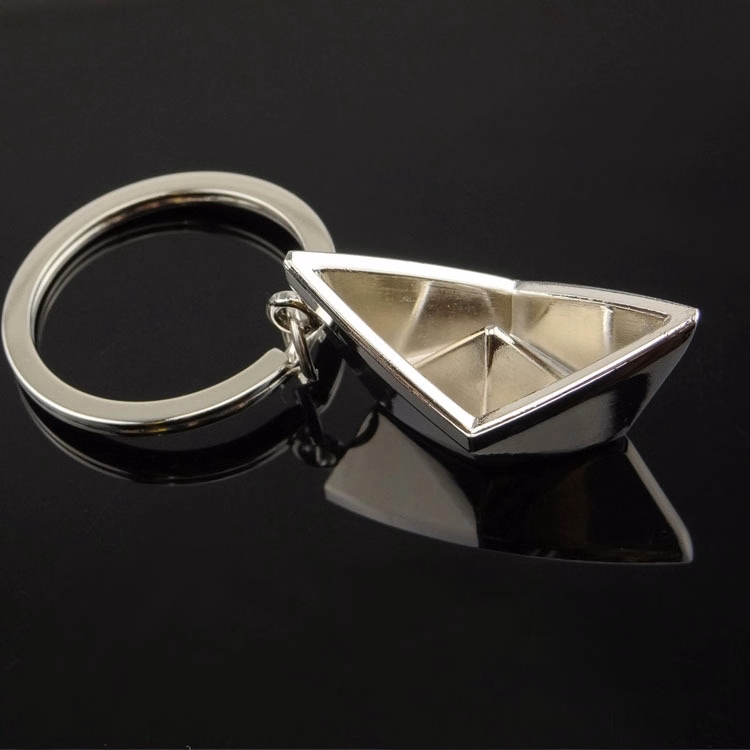 Paper boat keychain