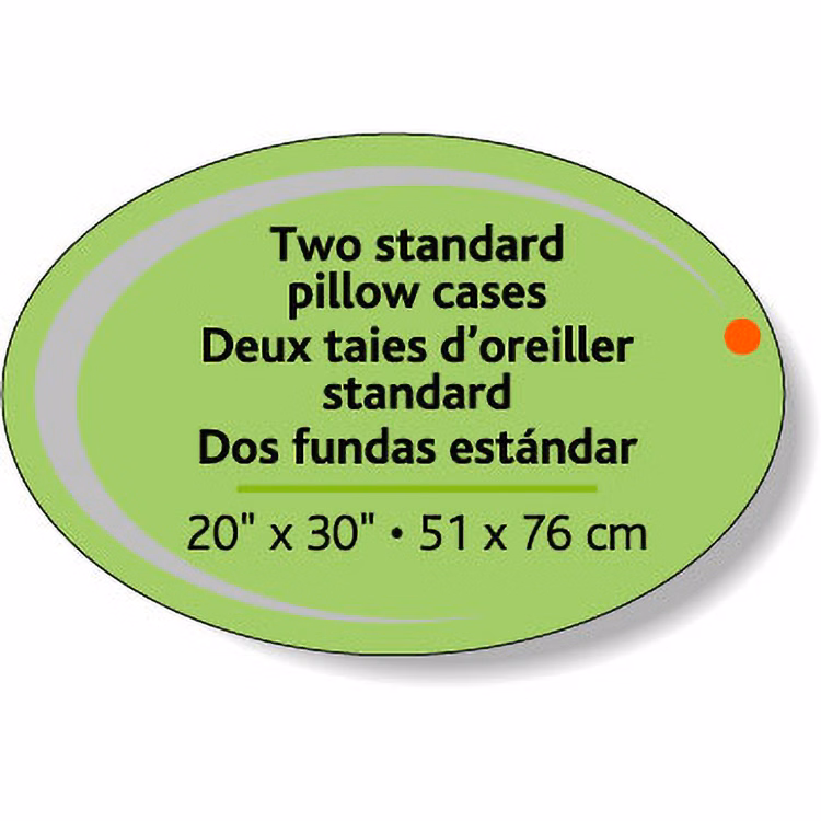 Fluorescent Green Flexo-Printed Stock Oval Roll Label (2"x3")