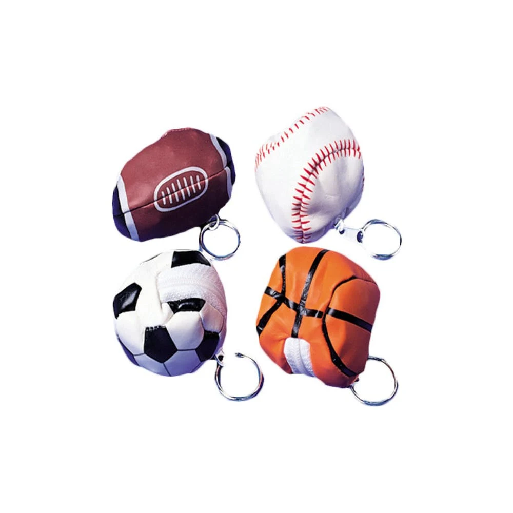 Sports Ball Pouch Keychains - Assorted 1