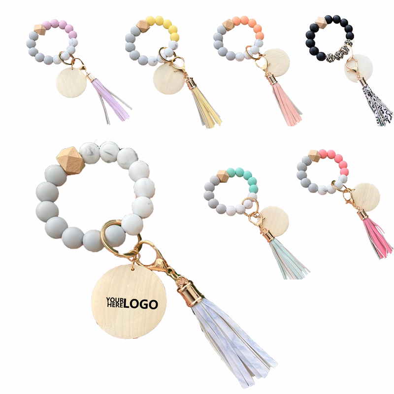 Stylish Silicone Bead Charm Bracelet