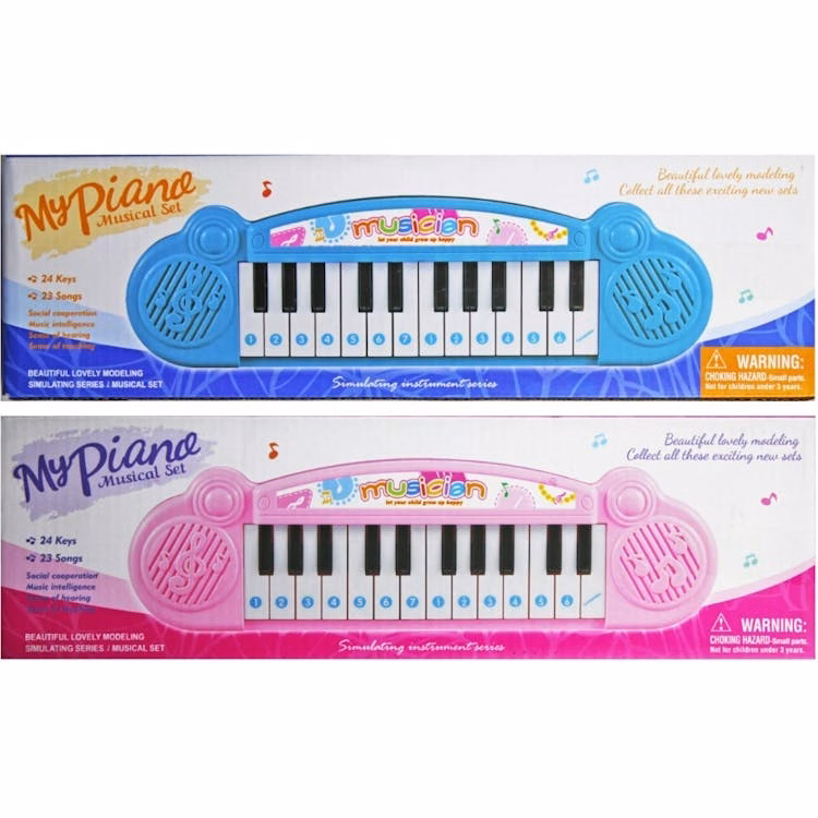 Kid's Musical Keyboards - 8 Prerecorded Songs 24 Keys Battery Operated