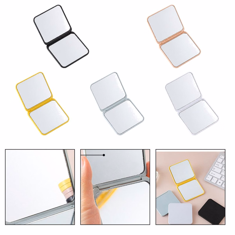 Double-Sided Flip-Cover Travel Mirror