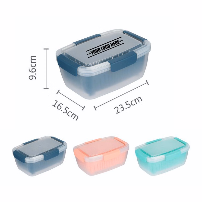 2-Layer Dry-Wet Separation Food Storage Containers With Lids