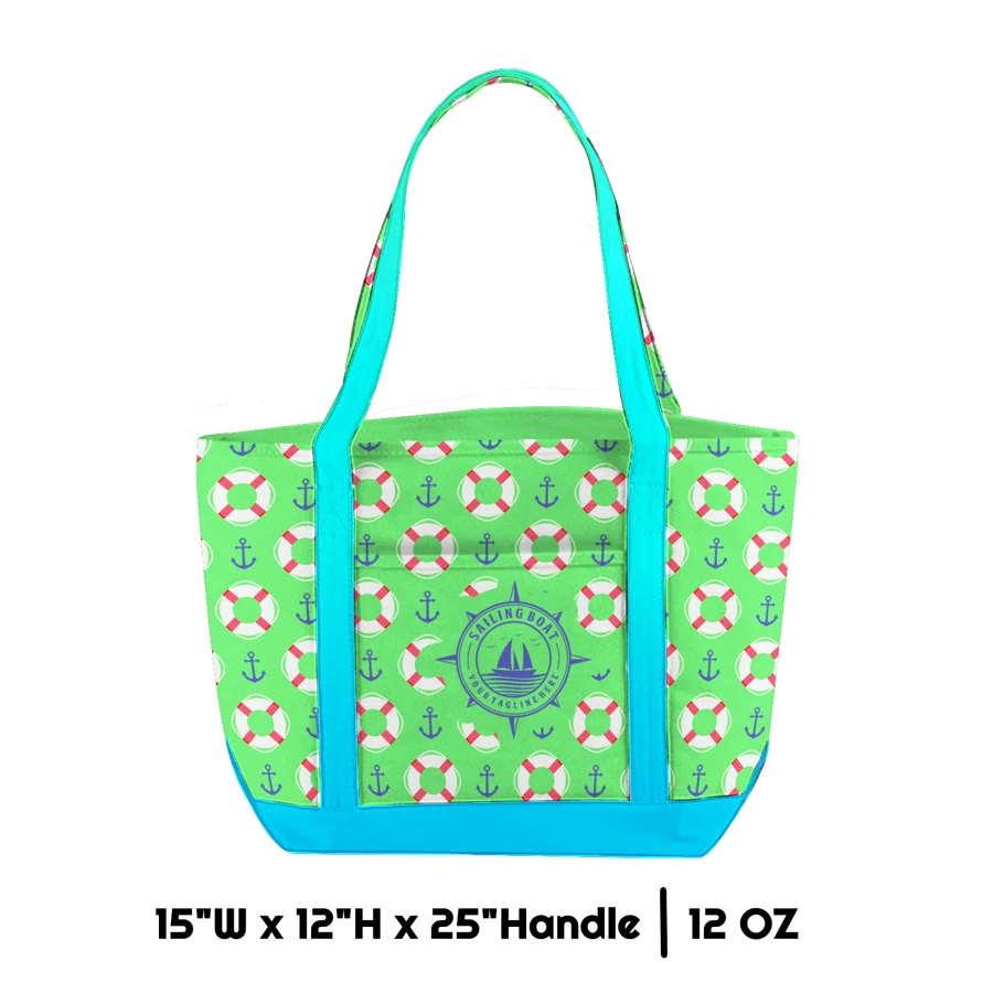 Sublimation 12 oz Poly Canvas Tote Bag - 15"Wx12"Hx25"Handle 1