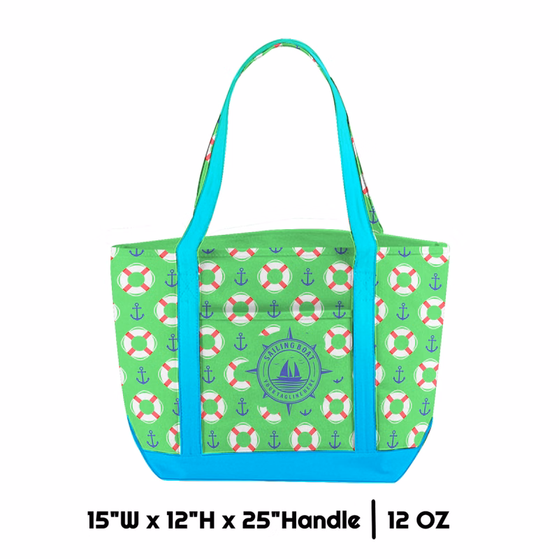 Sublimation 12 oz Poly Canvas Tote Bag - 15"Wx12"Hx25"Handle