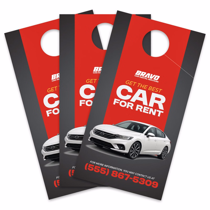 4.25 X 8 Inch Full Color Door Hanger