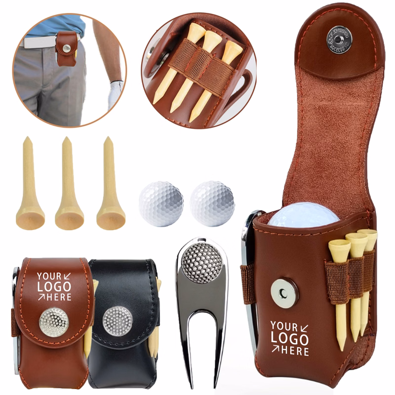PU Leather Golf Balls Set