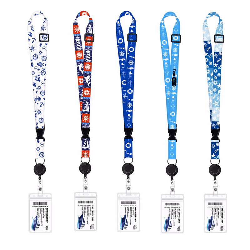 Polyester Stylish And Durable Cruise Lanyard With Id Holder