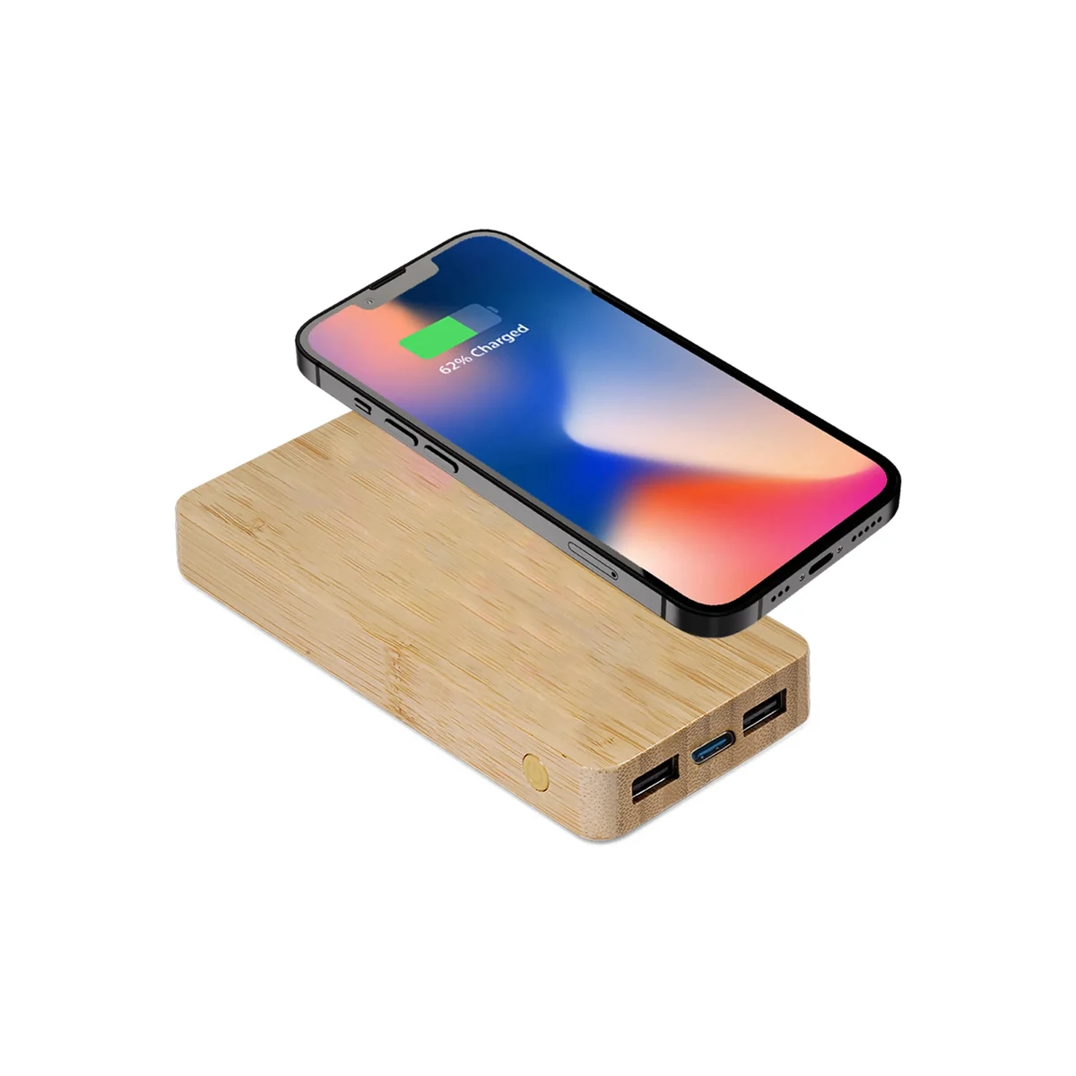 Hayes Bamboo Wireless Powerbank 10,000mAh 1