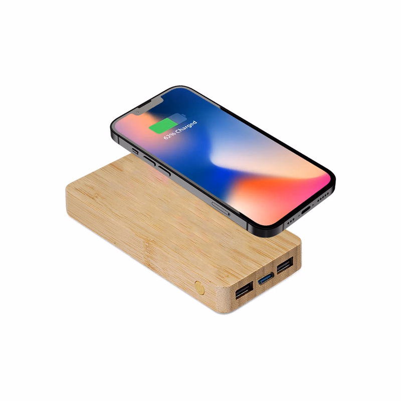 Hayes Bamboo Wireless Powerbank 10,000mAh