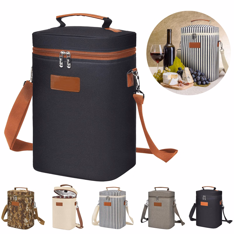 Portable Versatile Wine Carrying Cooler Tote Bag
