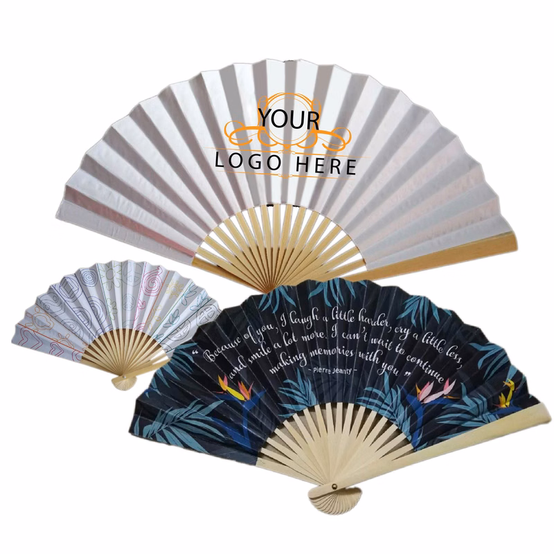 Custom Bamboo Folding Paper Hand Fan