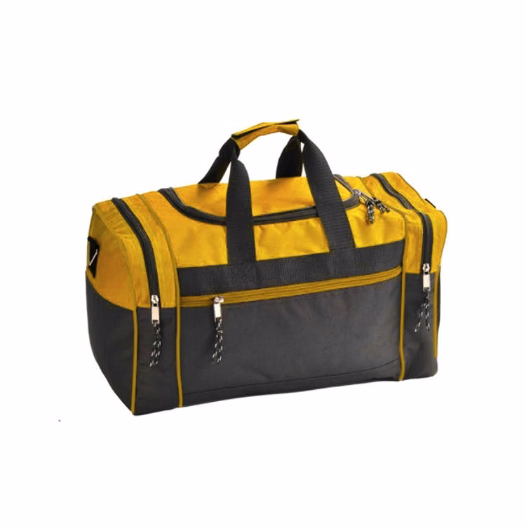 17" Poly Duffel Bags - Black with Gold