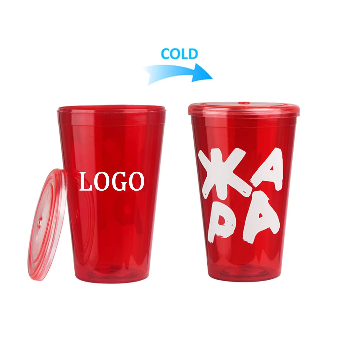 24oz Cold Color Changing Stadium Cup With Lid 1