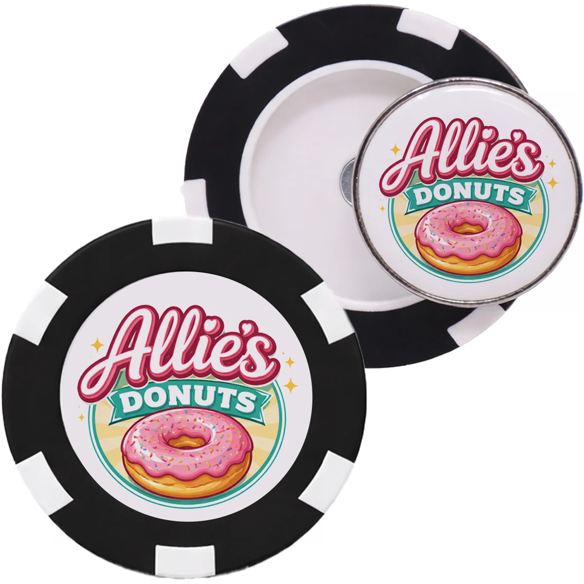 Poker Chip with Removable Ball Marker 1